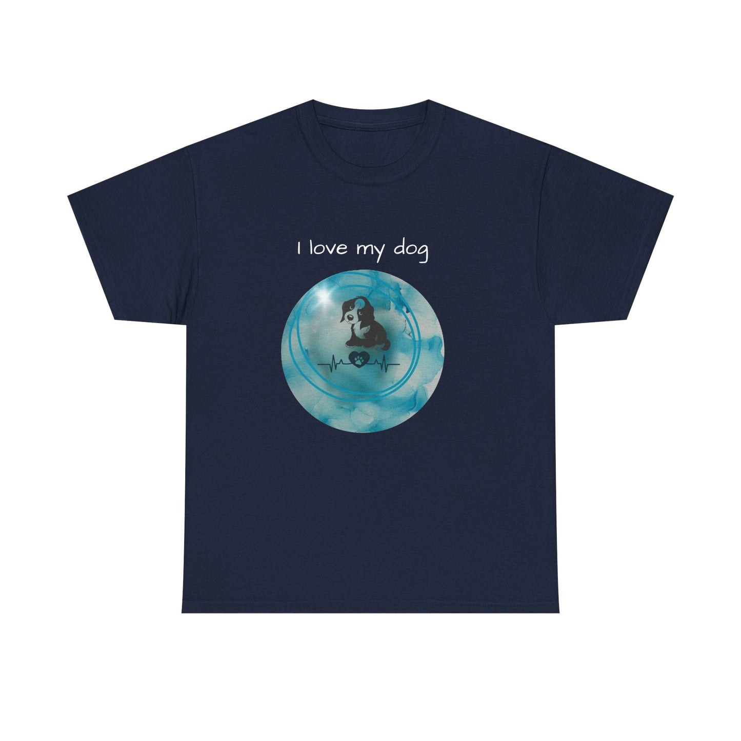 Unisex Heavy Cotton Tee I Love my dog