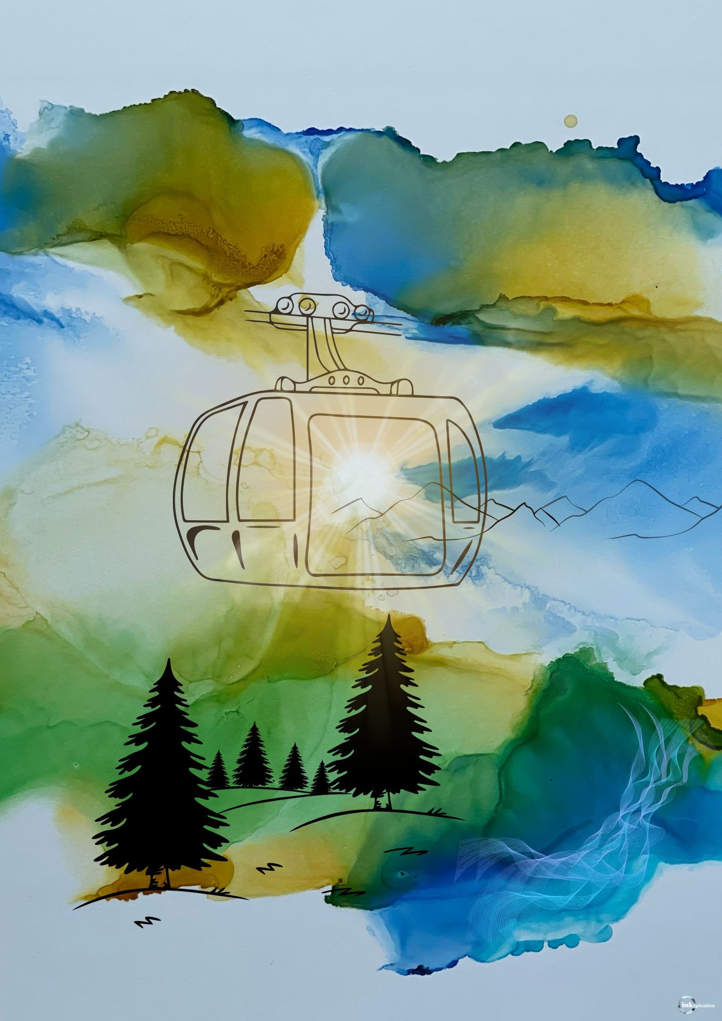 Berge mit Gondel 0001