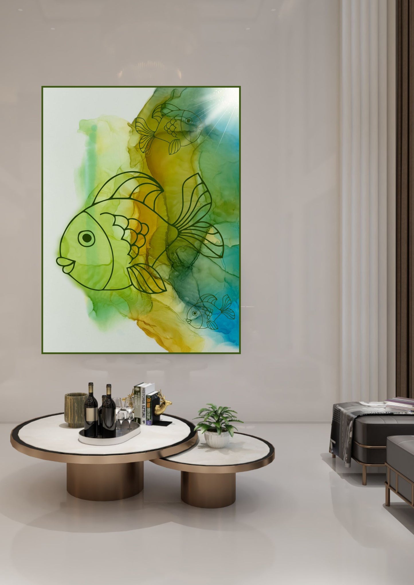 Fisch 0002  Kunstdruck auf edlem Hahnemühle Papier