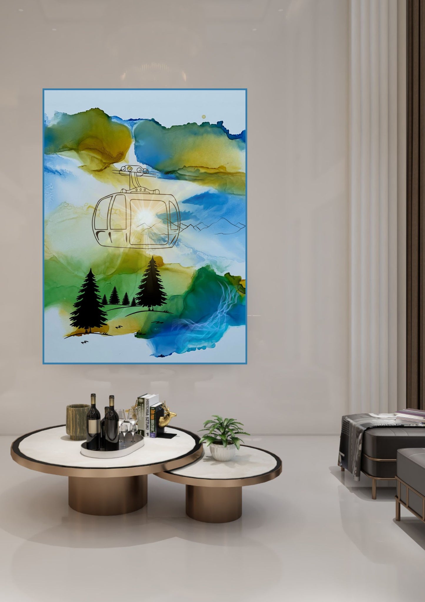 Berge mit Gondel 0001