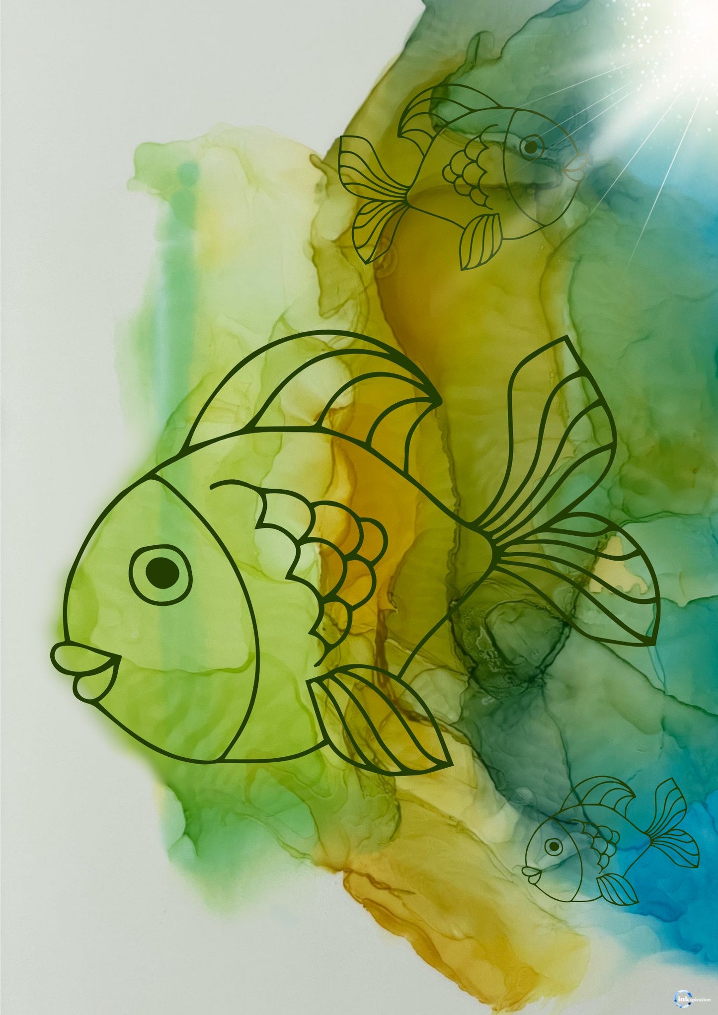 Fisch 0002  Kunstdruck auf edlem Hahnemühle Papier