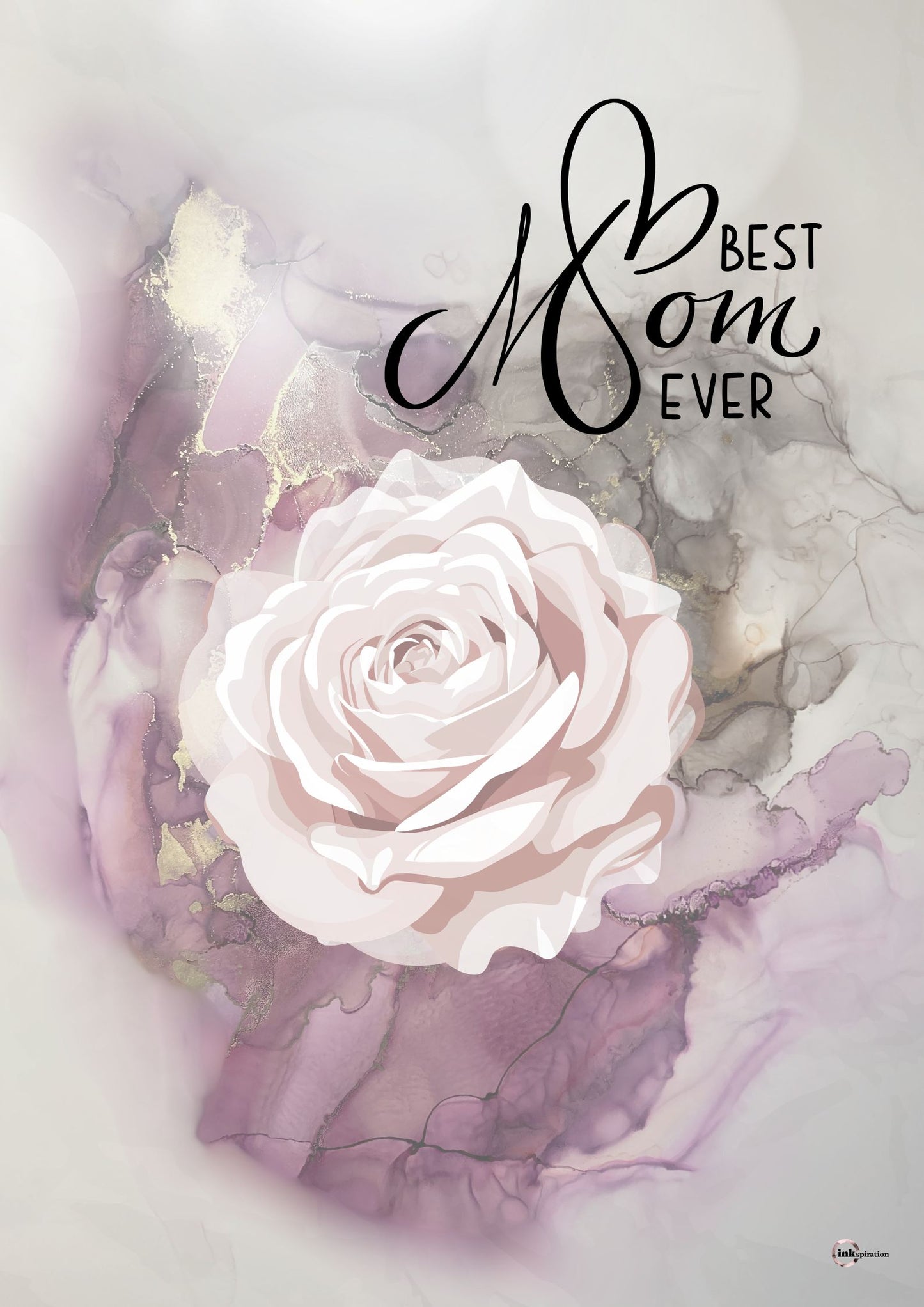 Best Mom Ever – Wanddesign mit Rose