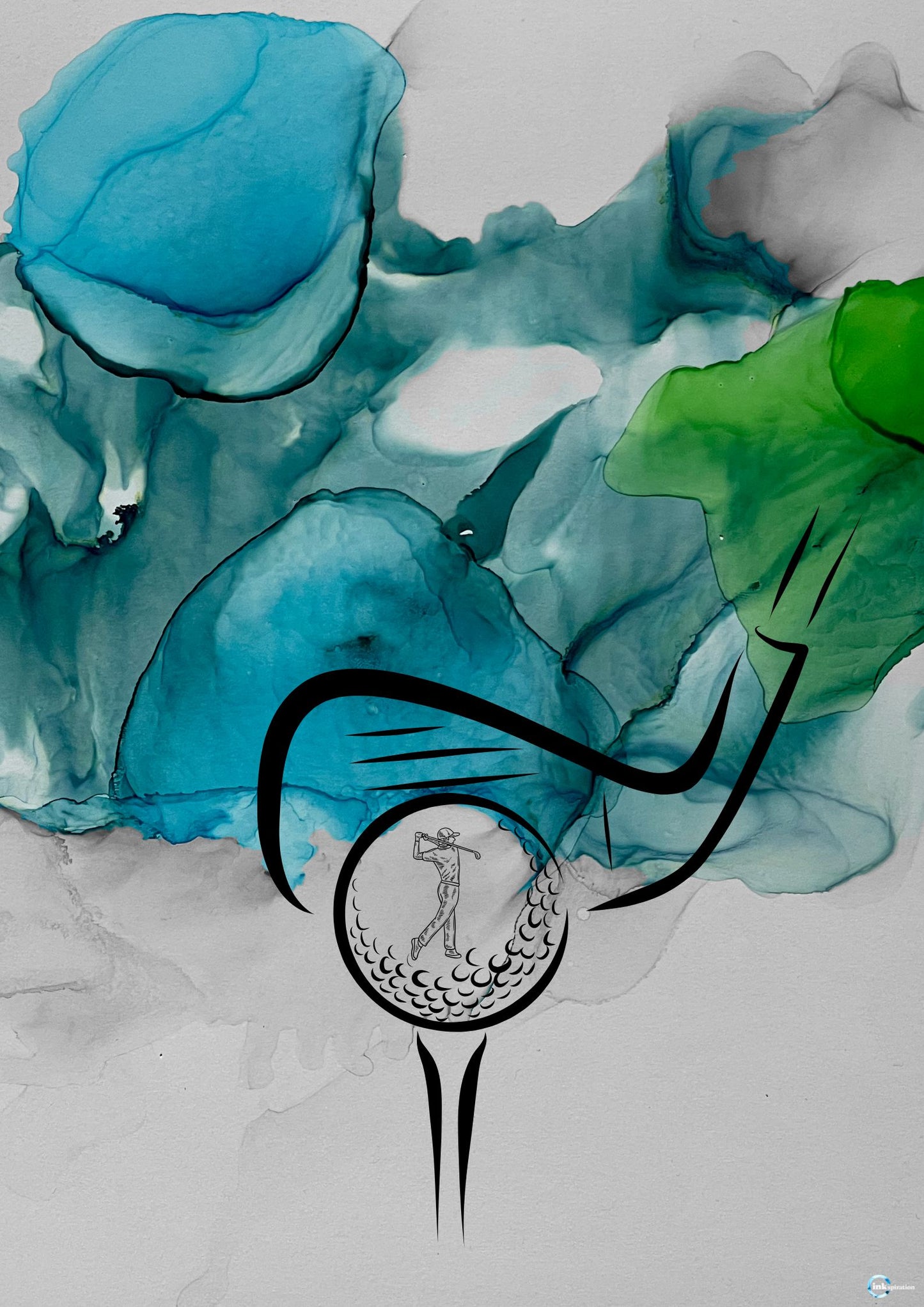 Golf 0005 Kunstdruck auf edlem Hahnemühle Papier