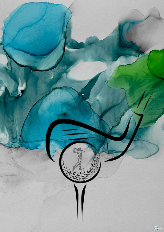Golf 0005 Kunstdruck auf edlem Hahnemühle Papier