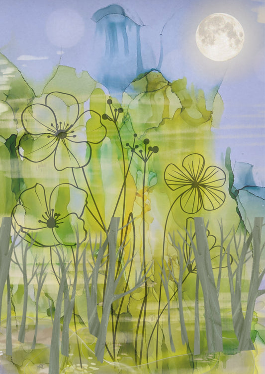 Hinter dem Wald entdeckst du deine Blüte
