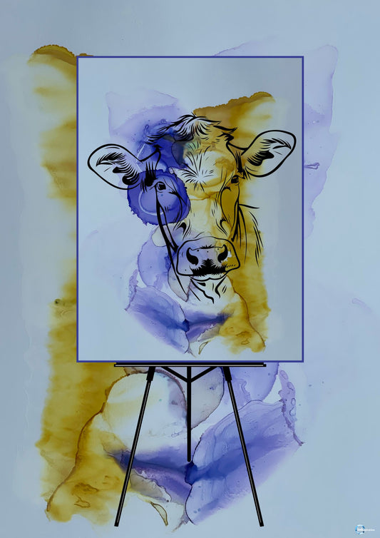 Kuh auf Staffelei 0001