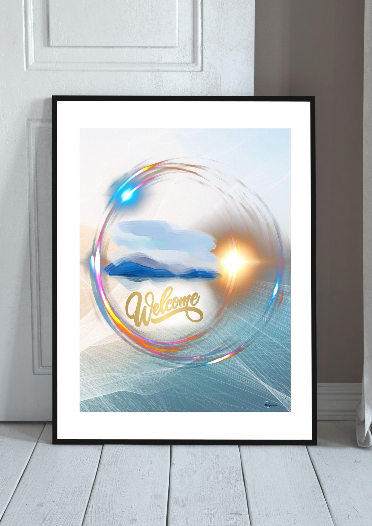 Wandbild „Welcome” – Herzliche Wanddekoration für Eingangsbereich & Wohnzimmer 0002