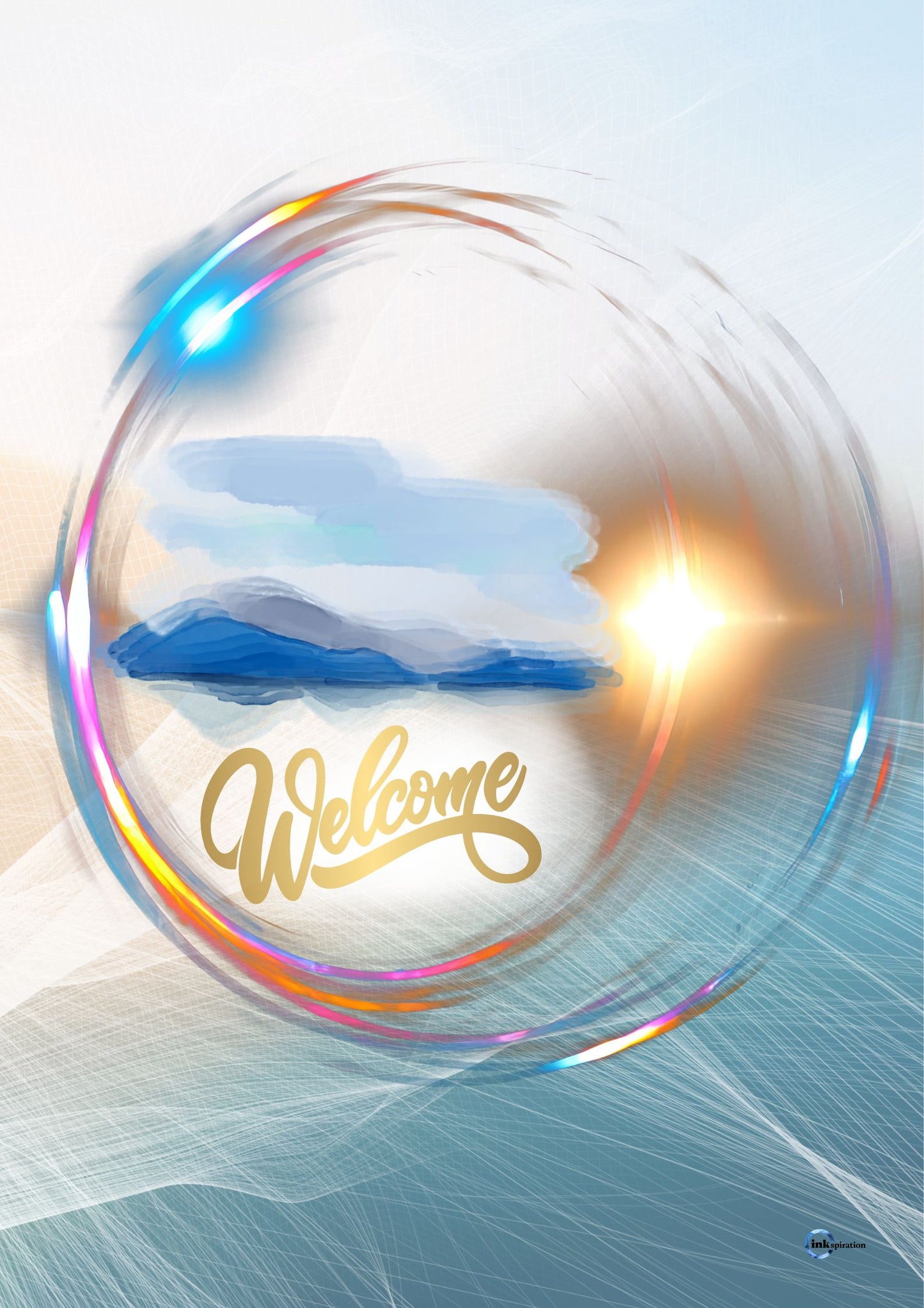 Wandbild „Welcome” – Herzliche Wanddekoration für Eingangsbereich & Wohnzimmer 0002