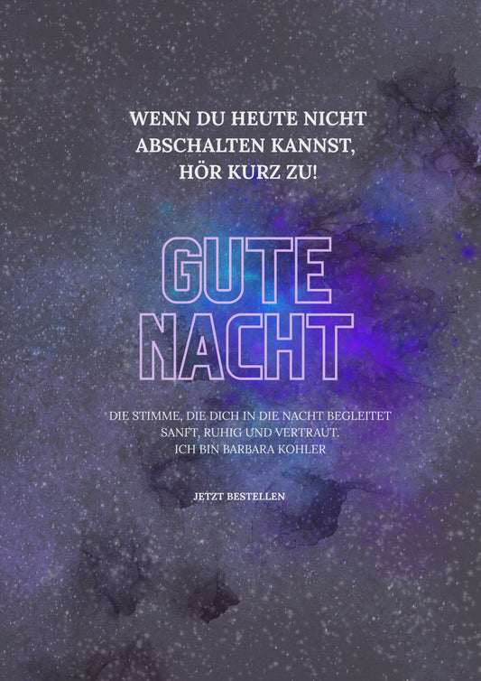 GUTE NACHT – Die Stimme, die dich in die Nacht begleitet „Federleicht einschlafen“